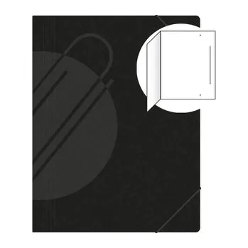 Archivační box Odkládací mapa bez klop s gumičkou PREŠPÁN 250 - černá