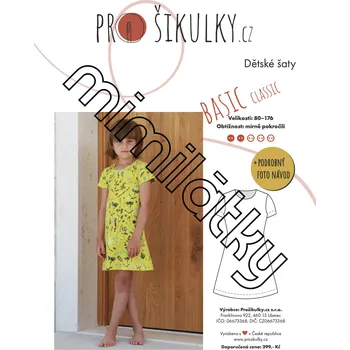 Dívčí šaty Dětské šaty BASIC CLASSIC | 80 - 176 - Česky