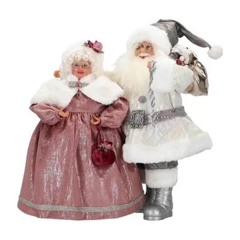 Vánoční dekorace Mikulášský pár dědeček a babička 46 cm