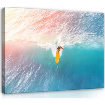Obraz OBRAZ NA PLÁTNĚ CANVAS 80x60 SURFOVÁNÍ VODA VLNY