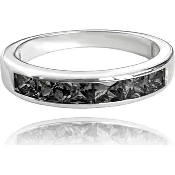 Prsten Stříbrný prsten s velkými černými zirkony