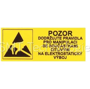 ESD Lepicí štítky - varovný štítek ESD, 40x16mm, 40ks/list - 100105215