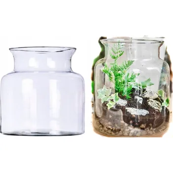 Sklenice Les ve sklenici skleněná nádoba 20 cm