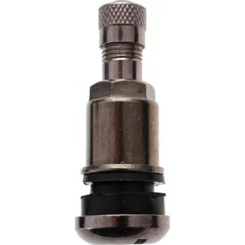 Bezdušový ventil TR525 MS, černý nikl, otvor v disku 11,5 mm, délka ventilu 42 mm - 1 kus