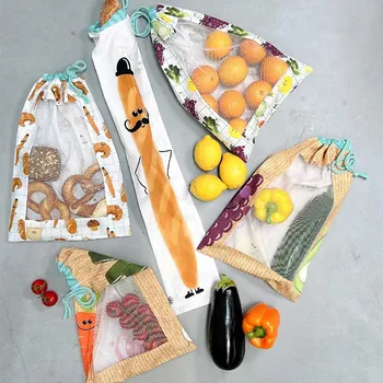 SWAFING Bavlněný panel sáčky na potraviny Carry Bags by Cherry Picking