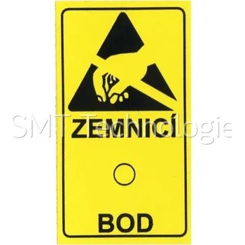 ESD Lepicí štítky - zemnicí bod s ESD symbolem, 36x21mm, 28ks/list - 100105208
