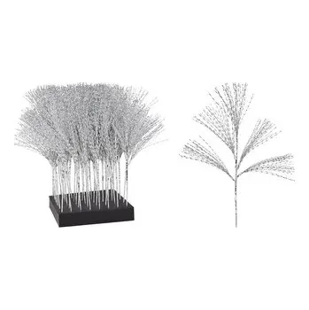 Vánoce Větvička s pramínky 60 cm, stříbrná barva