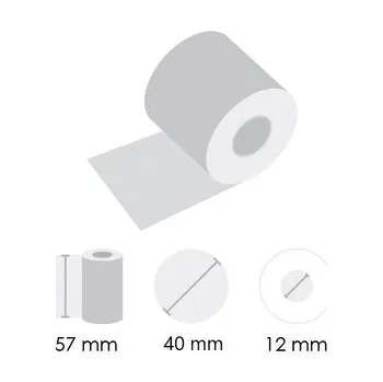 Kotouček do pokladny a tiskárny štítků Kotoučky TERMO KRPAROLLS 57/40/12 (10ks)