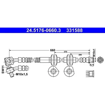 Brzdová hadice Brzdová hadice ATE 24.5176-0660.3