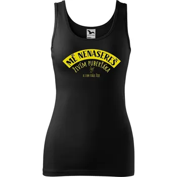 DOBRÝ TRIKO Vtipné dámské tílko Mě nenasereš Velikost: XS, Barva: Černá