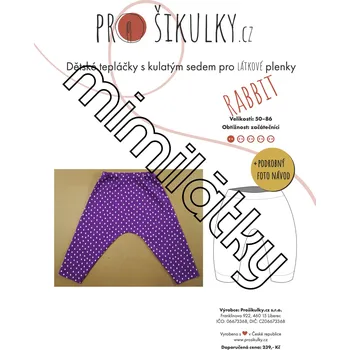 Dětské tepláčky RABBIT pro látkové pleny | 50 - 86 - Česky