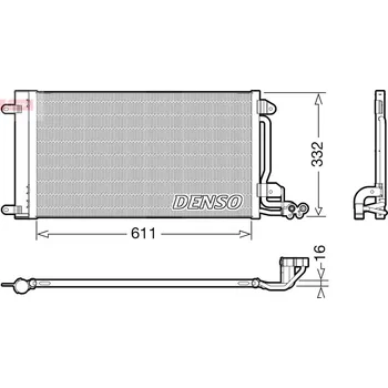 Výparník klimatizace Kondenzátor, klimatizace DENSO DCN02034