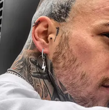 Náušnice B-TOP Pánská náušnice Blesk