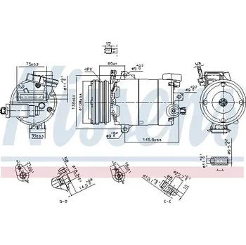 Kompresor klimatizace Kompresor, klimatizace NISSENS 890794