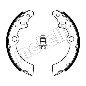 Brzdová čelist Sada brzdových čelistí METELLI 53-0404