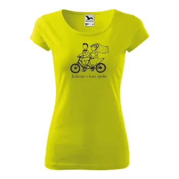 ON-DESIGN Dámské tričko s JEDEME V TOM SPOLU Velikost: 2XL, Barva: limetková