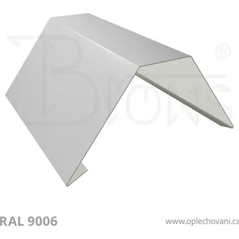 Střešní lemovaní Hřebenáč s ploškou rš 310 stříbrná