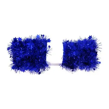 Vánoční dekorace Řetěz hvězdy - modrá 2 m, 1ks