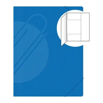 Archivační box Odkládací mapa se 3 chlopněmi, s gumičkou PREŠPÁN 253 - modrá