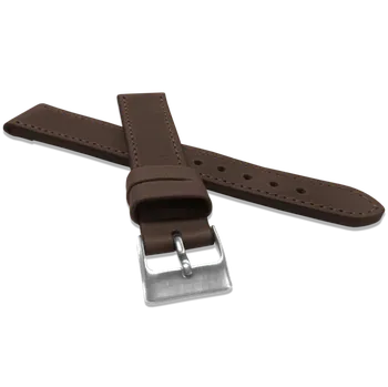 Řemínek na hodinky LAVVU Tmavě hnědý prošitý řemínek SPORT z luxusní kůže Top Grain - 20 LSAUC20