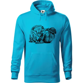 Dámská mikina Mikina - Ježek 2 Barva: Modrá - tyrkysová (44), Velikost: M, Střih: Pánské