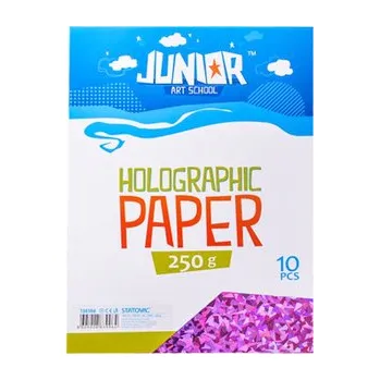 Papír pro tiskárny Dekorační papír A4 10 ks růžový holografický 250 g