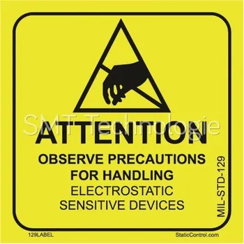 ESD Lepicí štítek - ESD citlivý obsah, MIL-STD-129N, 51x51mm, role 5 - 100105228