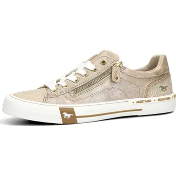 Dámská obuv Mustang dámské stylové tenisky - béžovo zlaté