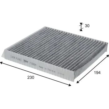 Ventilátor topení a klimatizace Filtr, vzduch v interiéru VALEO 715924