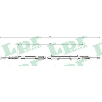 Lanko parkovací brzdy Tažné lanko, parkovací brzda LPR C0340B