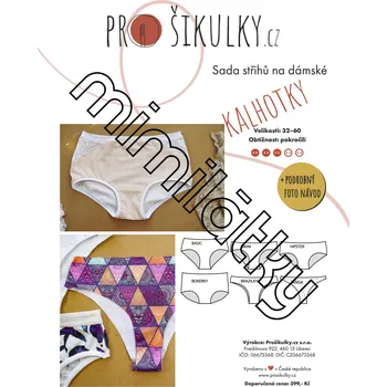 Kalhotky Sada - dámské KALHOTKY, 6 variant | 32 - 60 - Česky