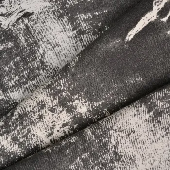 Počesaná teplákovina Alla 330g imitace rifloviny černá