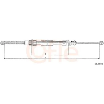 Auto-moto Tažné lanko, parkovací brzda COFLE 11.6581