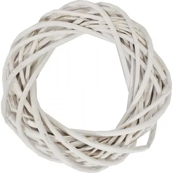 Proutěný věnec 15 cm bílý
