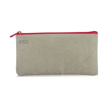 Set školních potřeb Pouzdro na pera MILAN 2-kapesní kožené, červené