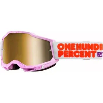 Motocyklové brýle Motokrosové brýle 100% ACCURI 2 HUNDREDS 50014-00049 se zrcadlovým objektivem + čirý (Motokrosové a enduro brýle s čirým objektivem)