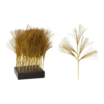 Vánoční dekorace Větvička s pramínky 60 cm, zlatá barva