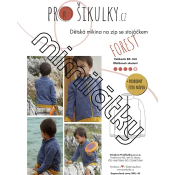 Dívčí mikina Dětská mikina na zip FOREST | 80 - 164 - Česky