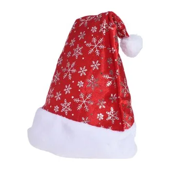 Čepice Čepice - Santa Claus se sněhovými vločkami 45 cm, 1ks