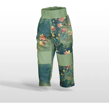 Panel se střihem 116 softshell kalhoty zelená víla