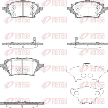 Brzdová destička Sada brzdových destiček, kotoučová brzda REMSA 1859.02