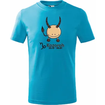 Chlapecké tričko ON-DESIGN Dětské tričko znamení KOZOROH Velikost: 110 cm/4 roky, Barva: tyrkysová