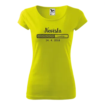 ON-DESIGN Dámské tričko s LOADING NEVĚSTA Velikost: 2XL, Barva: limetková