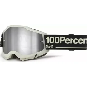 Motocyklové brýle Motokrosové brýle 100% ACCURI 2 GLOW 50014-00048 se zrcadlovým objektivem + čirý (Motokrosové a enduro brýle s čirým objektivem)