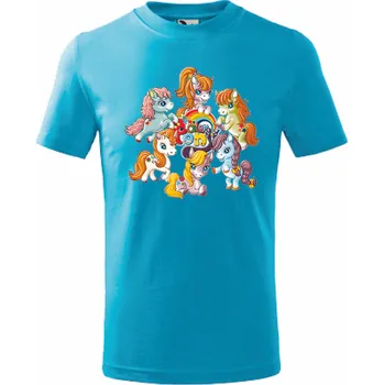 Chlapecké oblečení ON-DESIGN Tričko dětské PONY Velikost: 110 cm/4 roky, Barva: tyrkysová