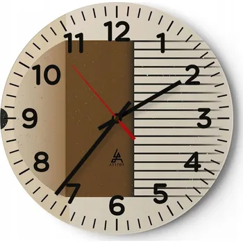 Hodiny Kuchyňské nástěnné hodiny 30x30 Abstrakce Moderní skleněné hodiny Tiché