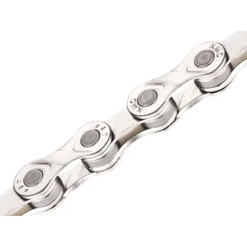 Řetěz na kolo KMC e9 Turbo Silver řetěz 9-rychlostní 126-článků, stříbrný