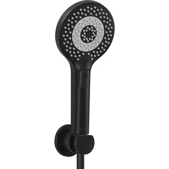 Sprchová hlavice KLUDI DIVE set sprchové hlavice, držáku a hadice, 3 proudy, černá, 6995039-00