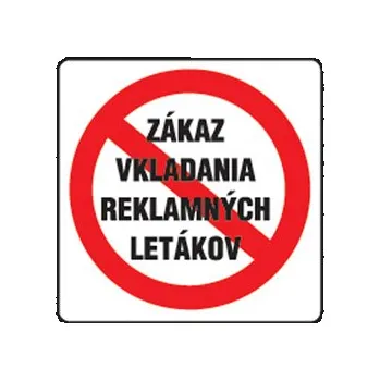 Speciální papír Etikety Info - Zákaz vkládání reklamy 85x85 mm