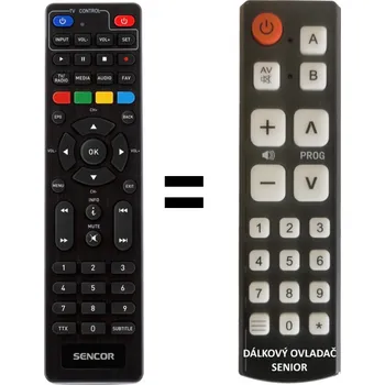 Dálkový ovladač Sencor SDB 5007T náhradní dálkový ovladač pro seniory